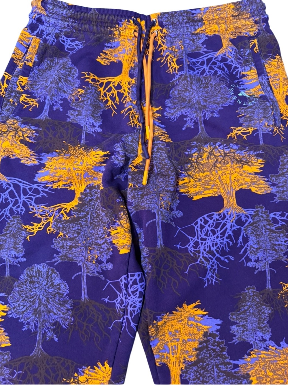Adidas x Stella McCartney Printed Joggers Psychedelic Tree Purple & Orange Large - Picture 9 of 16